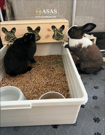 Rabbit hay feeder