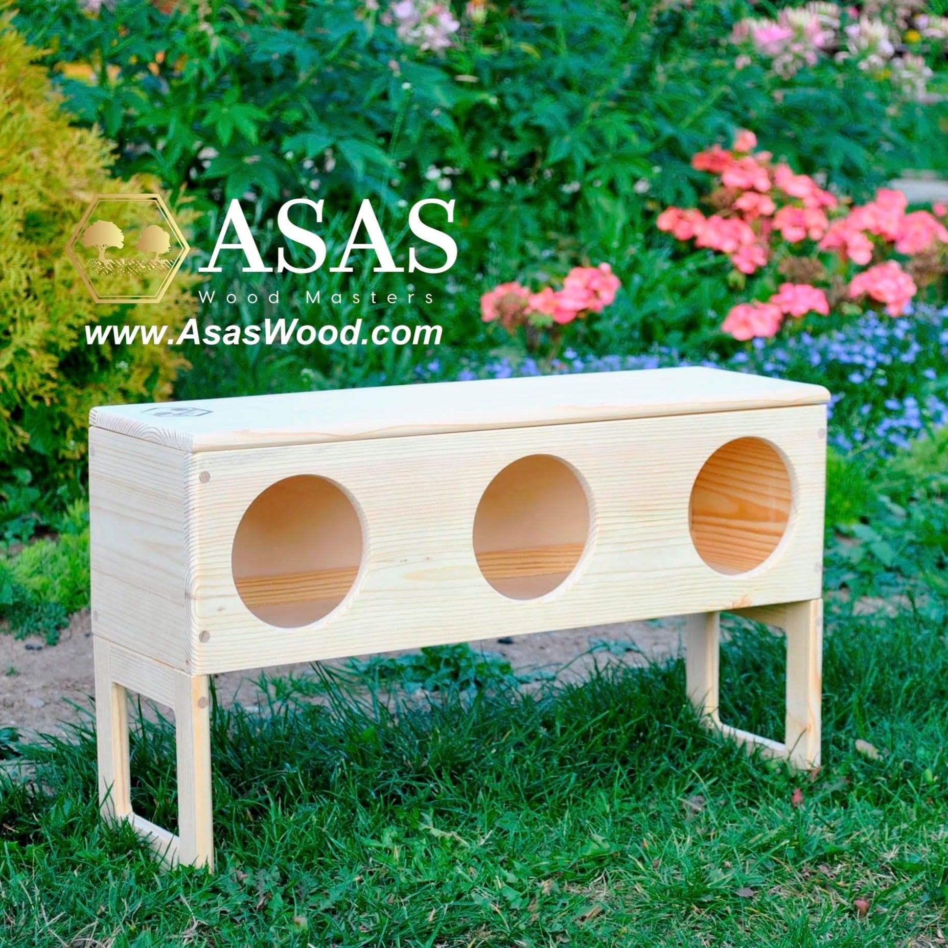 rabbit hay feeder over litter box, made by asaswood