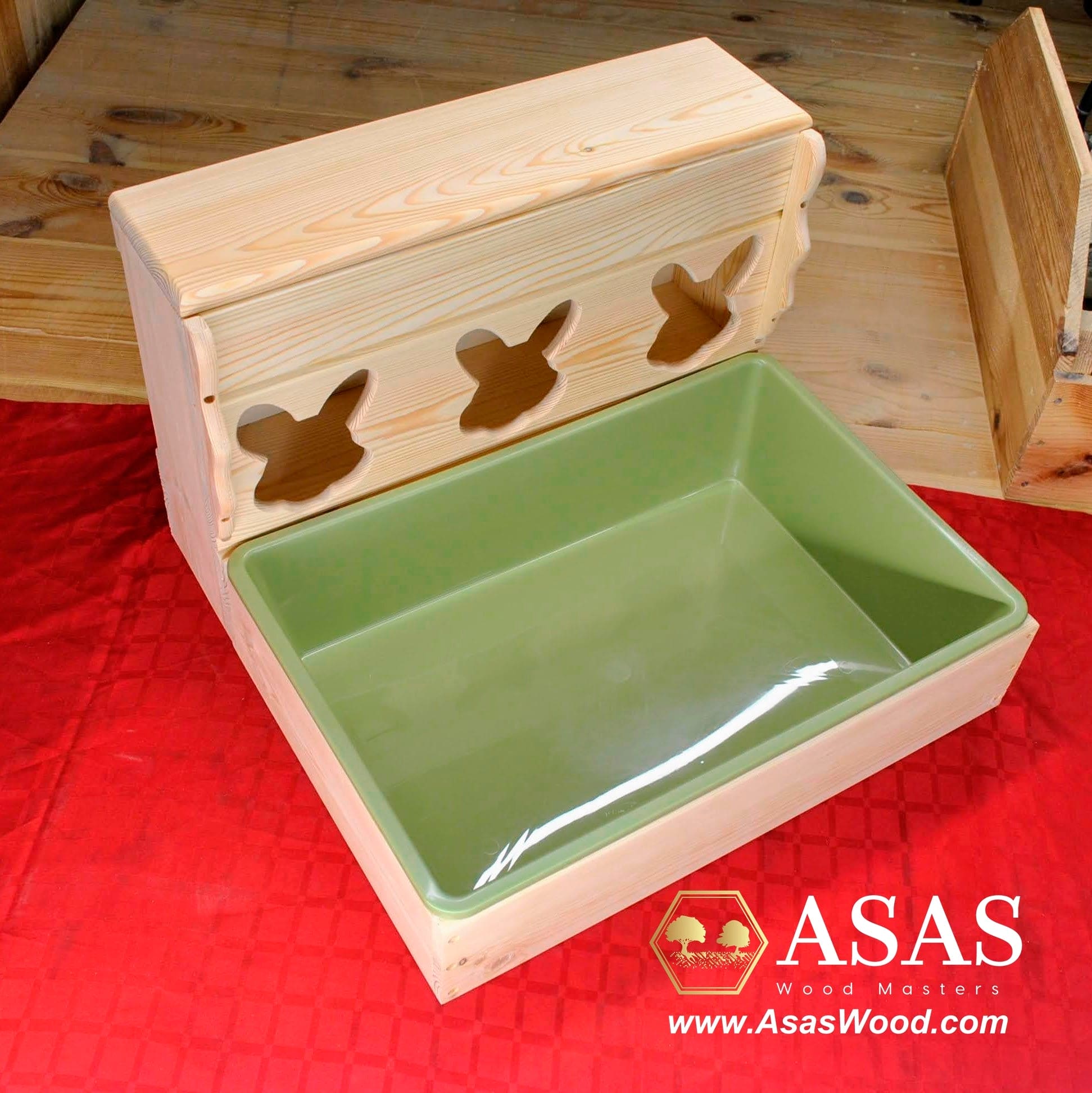 Best litter box for rabbits with hay feeder ❤️ made by AsasWood
