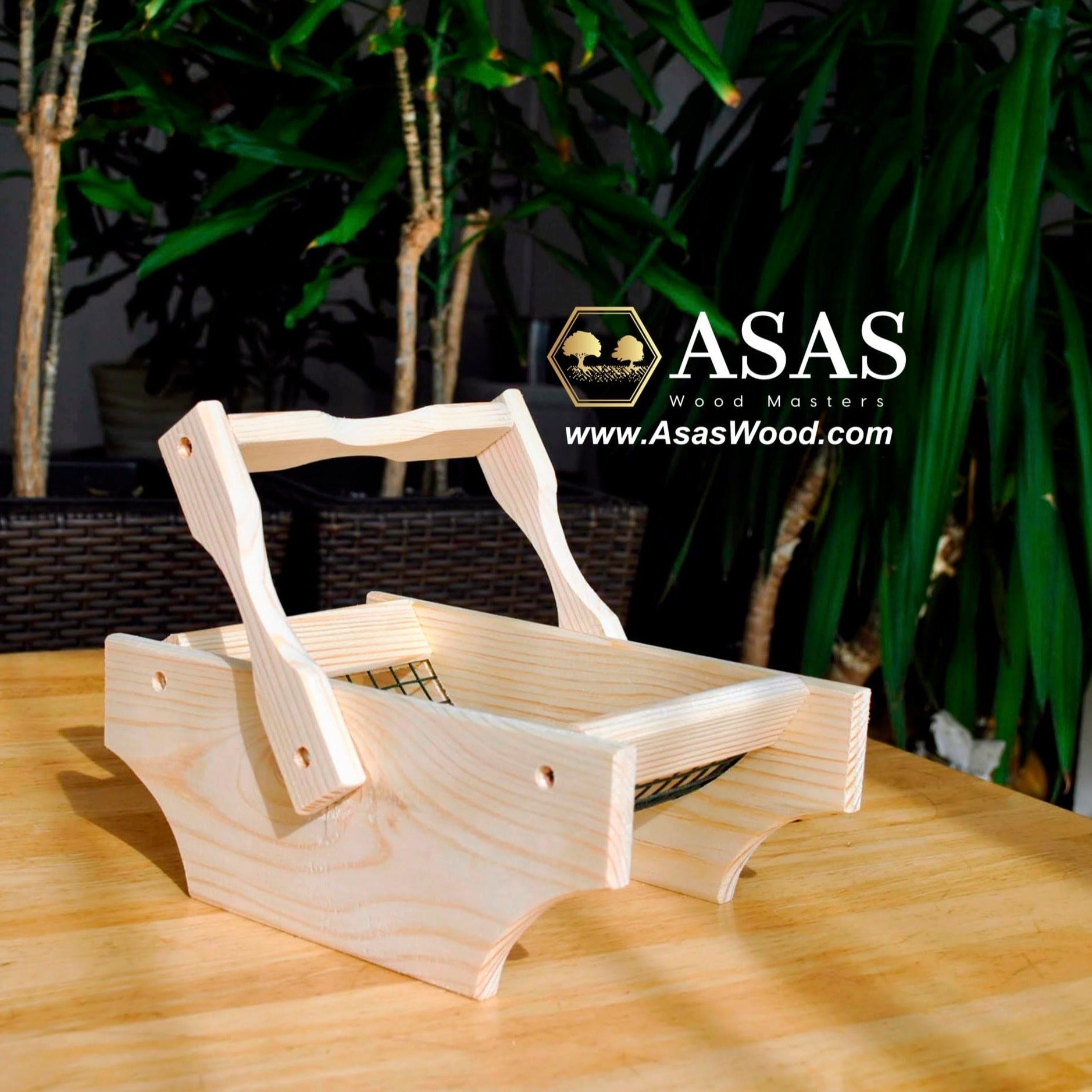 Egg basket, wooden, handmade, Made by AsasWood