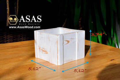 wooden box white aged, made by asaswood measurements