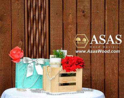 wooden box, wedding gift, made by asaswood