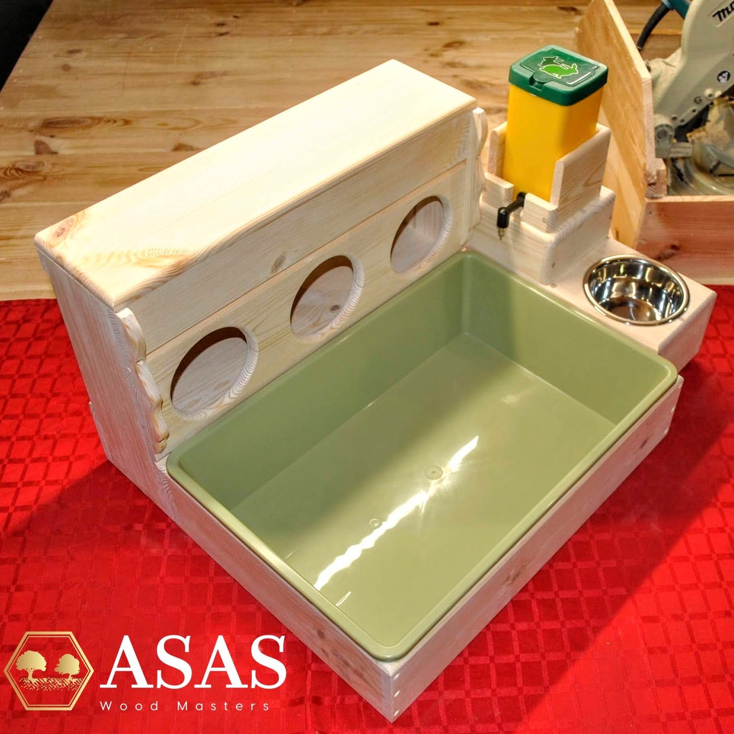 rabbit litter box and cool rabbit hay feeder with three holes Large green litter pan