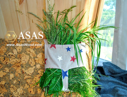 rabbit and guinea pig hay bag with grass, made by asaswood