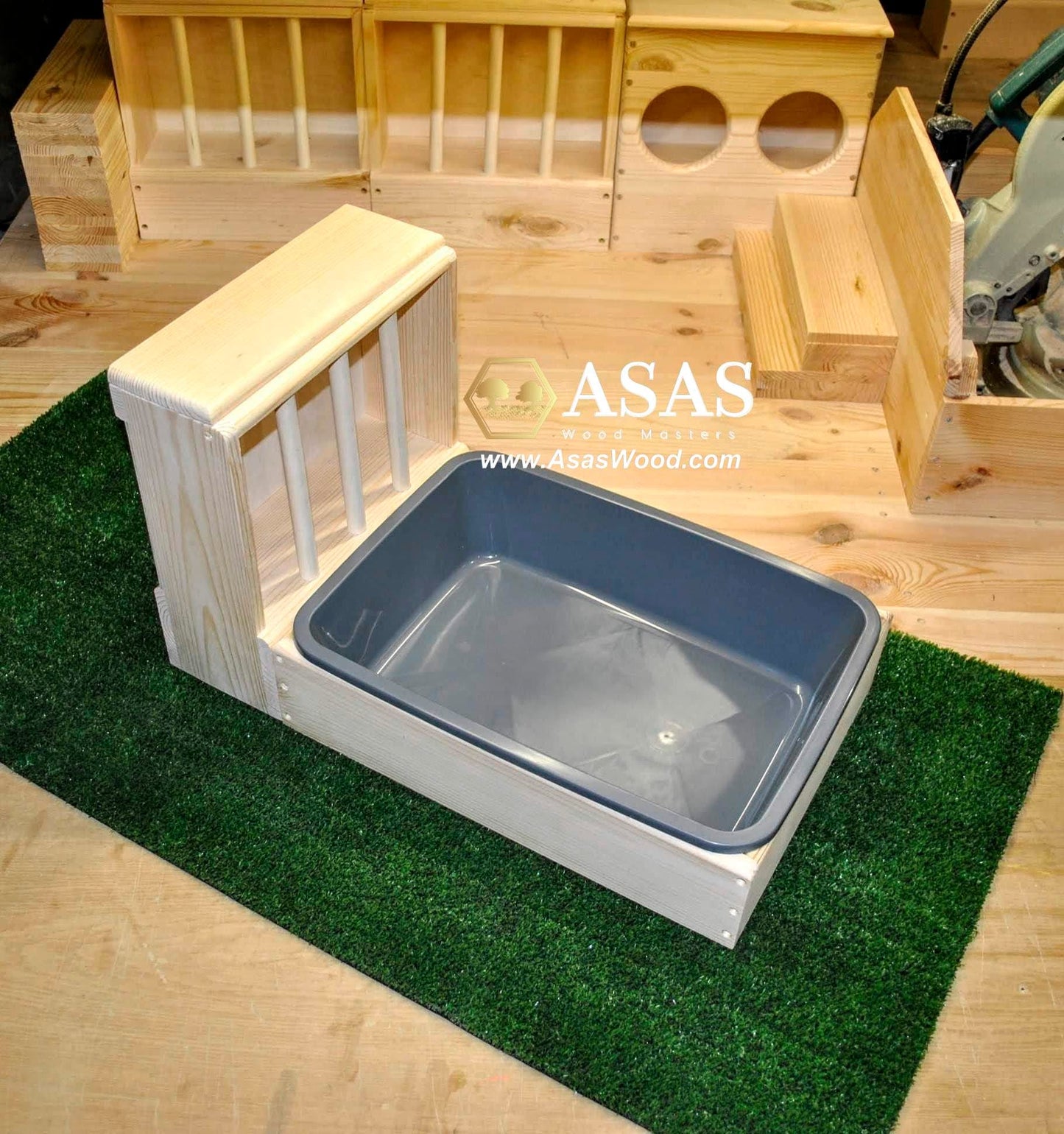 hay feeder for rabbits, made by asaswood