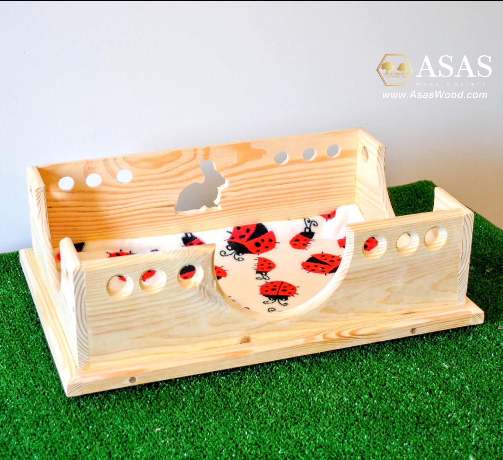 Wooden rabbit bed, made by AsasWood