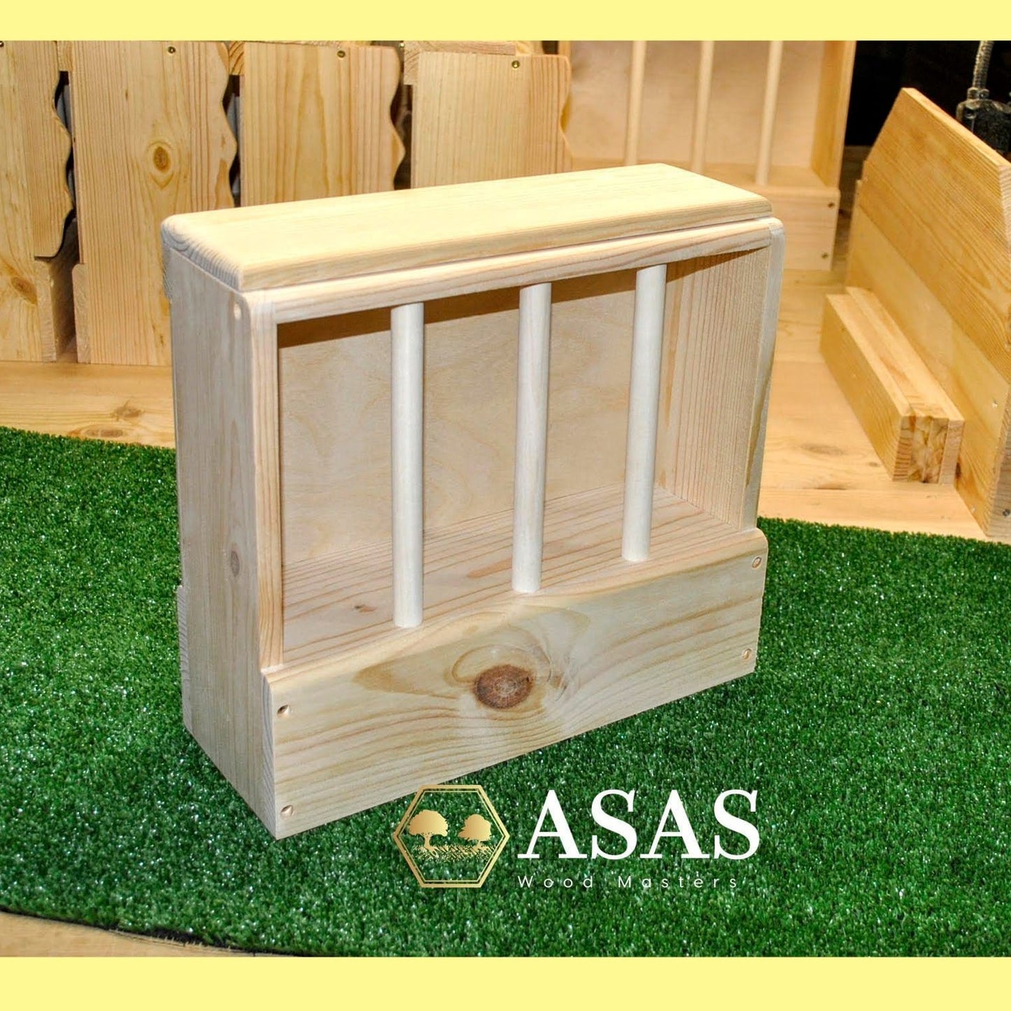 bunny rabbit hay rack wooden, made by asaswood