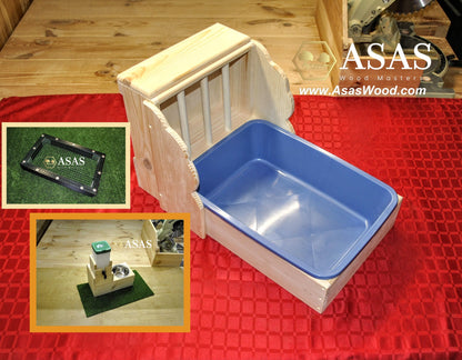 Rabbit hay feeder with litter box ❤️ combo with sides