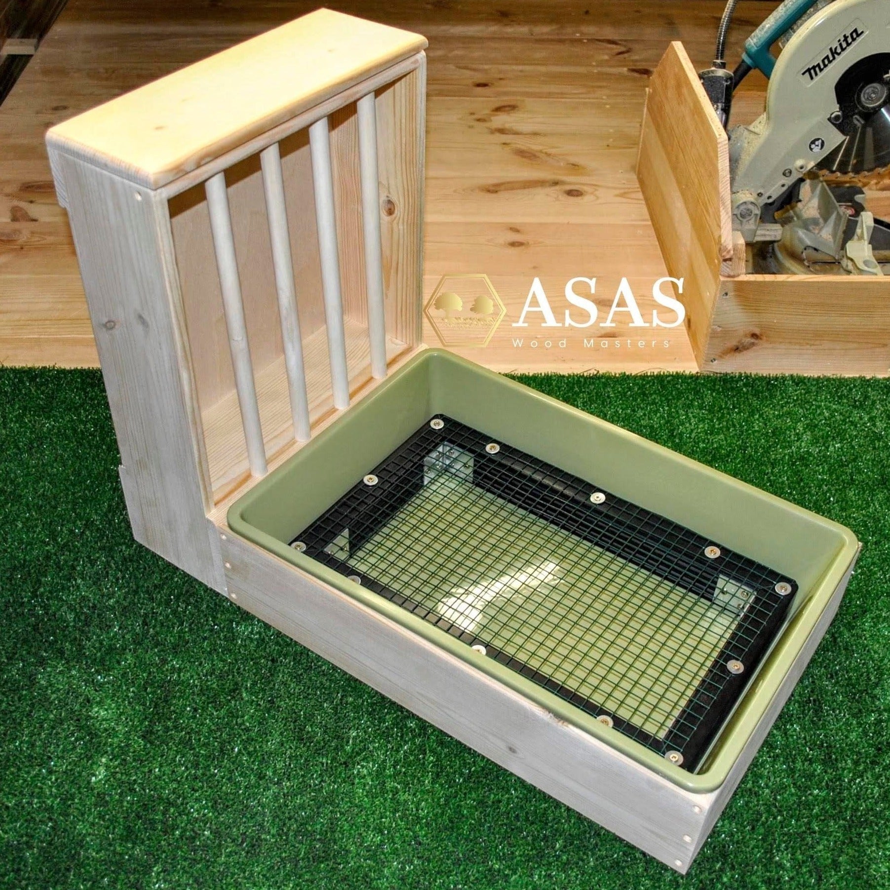 Rabbit Hay Feeder Rabbit Litter Box Large XL AsasWood