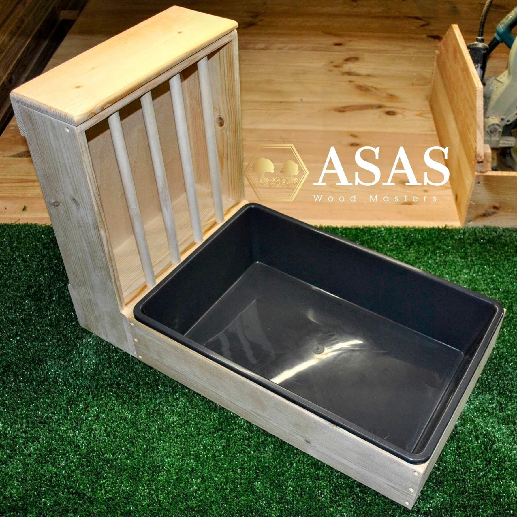 Rabbit Hay Feeder Rabbit Litter Box Large XL AsasWood