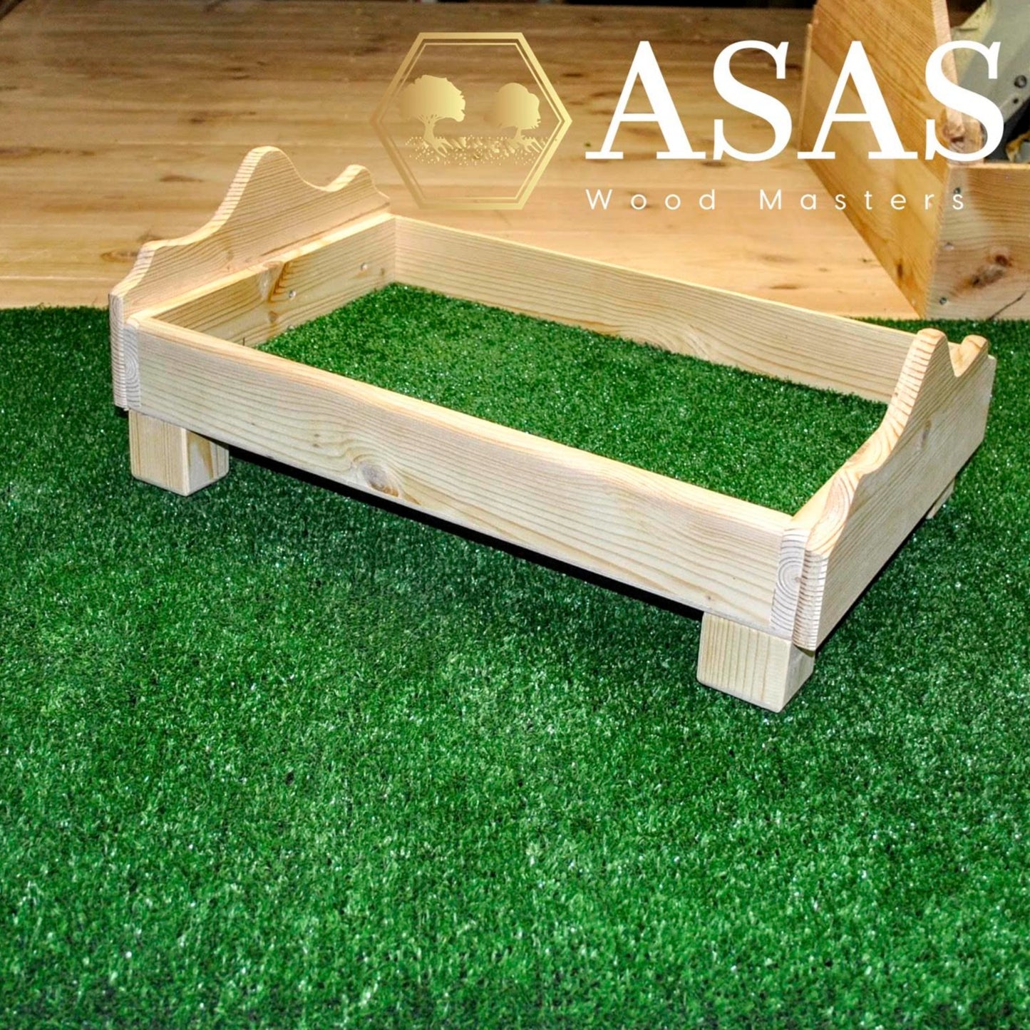 Wooden bunny rabbit bed, made by AsasWood