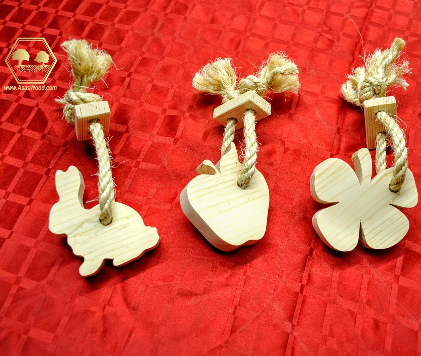 bunny rabbit toys, set of three toys, made by asaswood