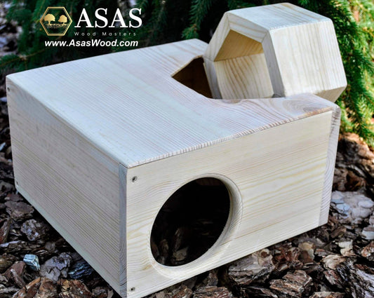 wooden house for chinchilla, guinea pig. 