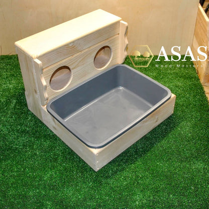 Bunny Hay Feeder with Litter box