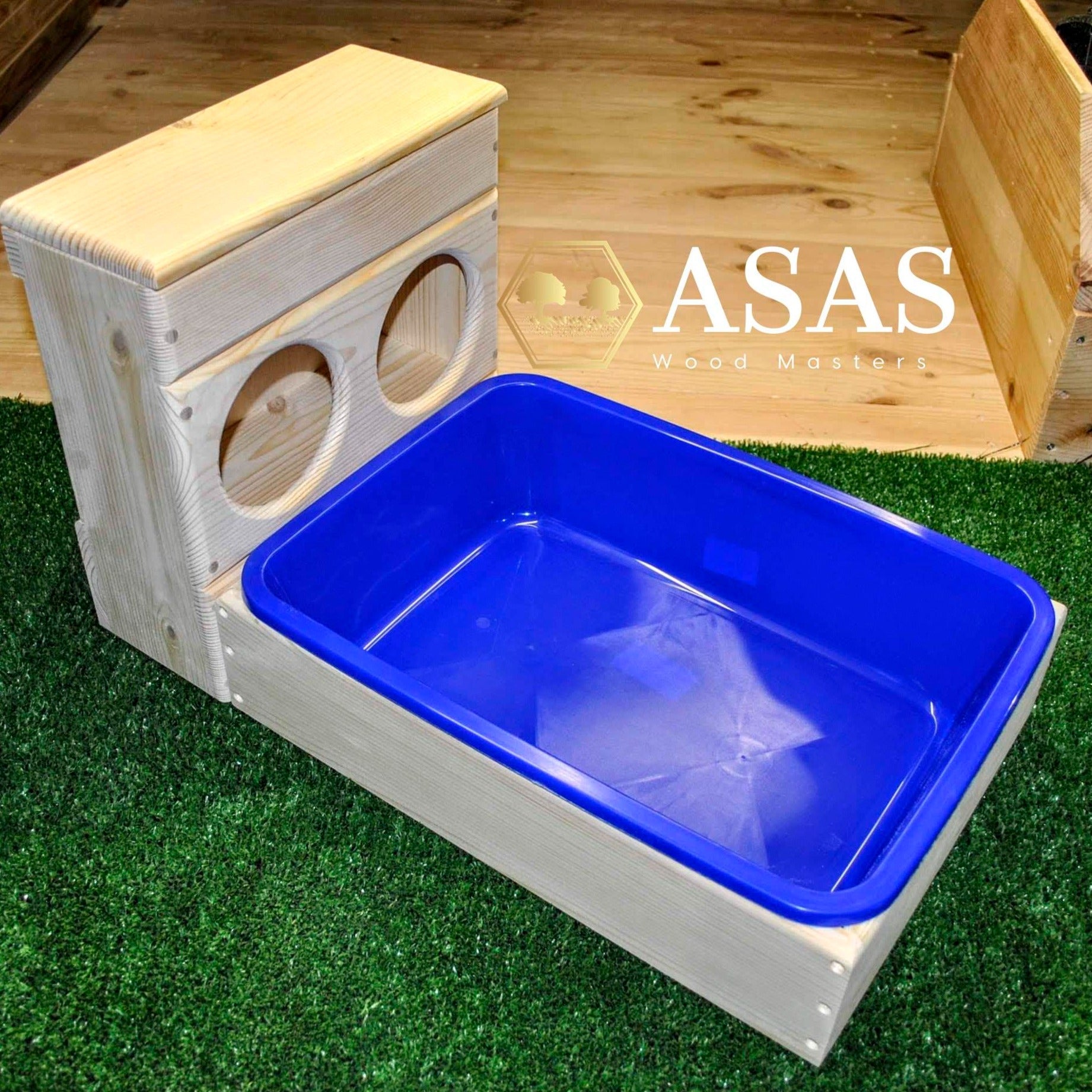 rabbit litter box with hay feeder blue litter tray insert