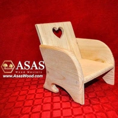 wooden handmade chinchilla chair, made by asaswood