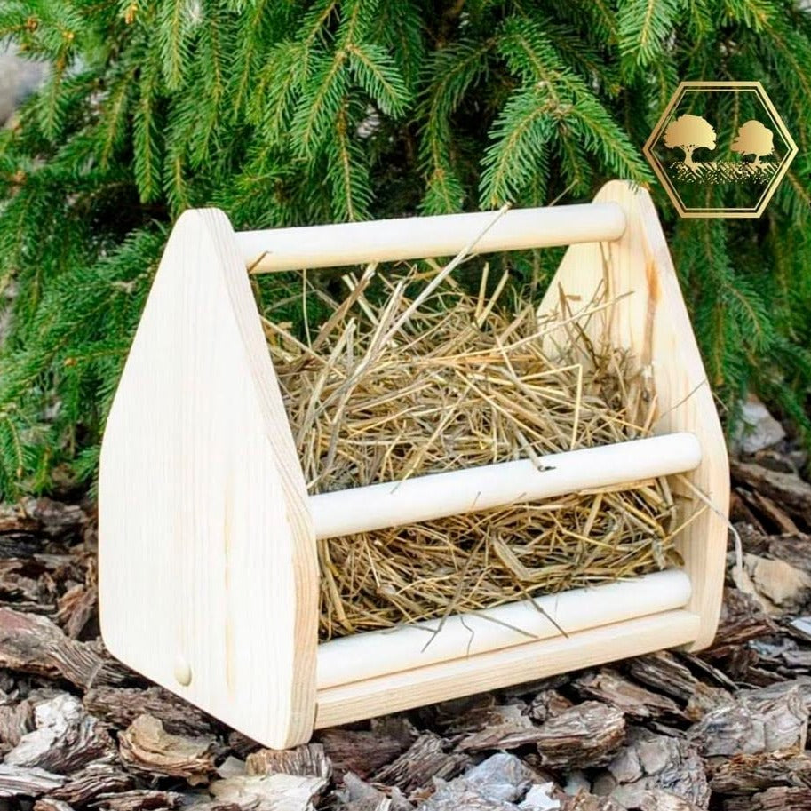 Hay rack for guinea pig, hay feeder for rabbit wooden handmade